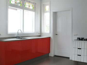 keuken rood met wit
