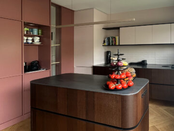 roze keuken met wende