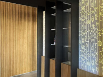 Barwand met verlicht patroon LED